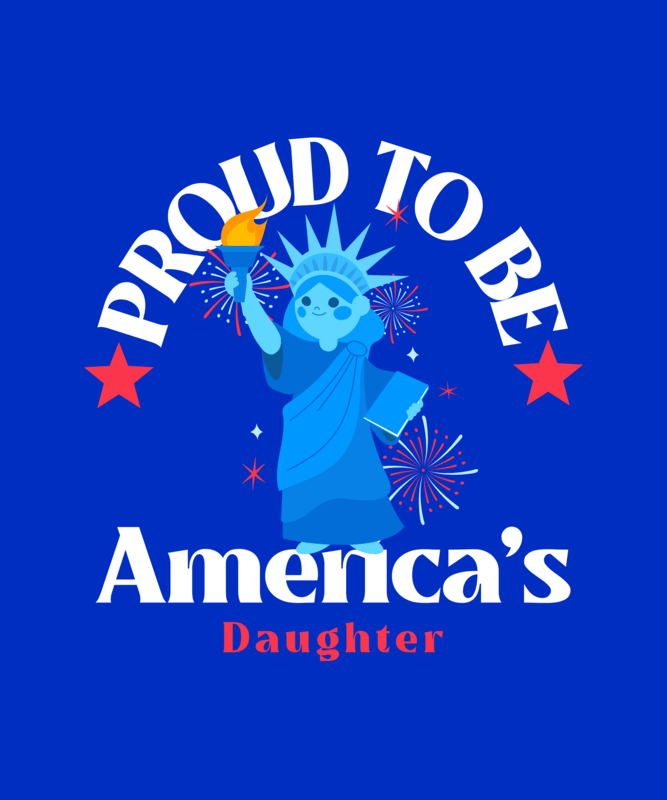 Kids’ T Shirt Design Maker Featuring A 4th Of July Theme