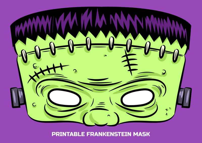 Printable Frankenstein Mask Design Maker For A Halloween Costume