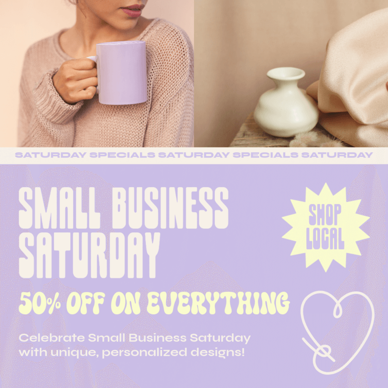 Promotional Instagram Post Maker For A Small Business Saturday With Special Offers