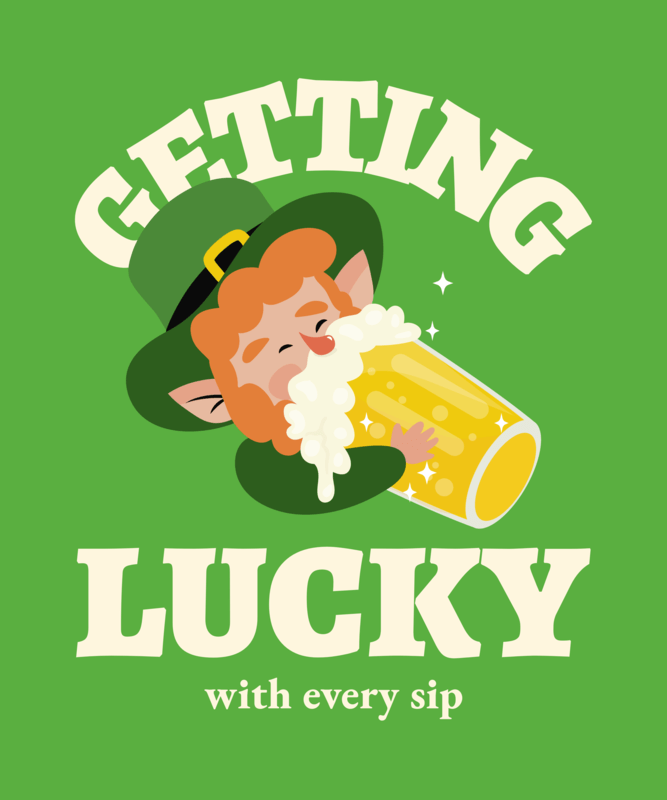 T Shirt Design Creator For St. Patrick's Day Featuring A Funny Leprechaun Graphic