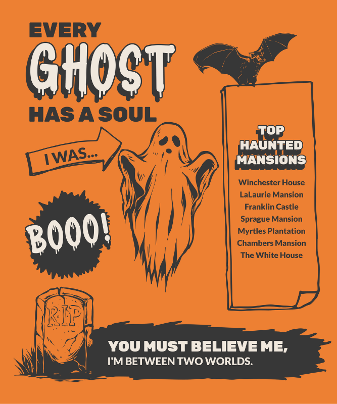 T Shirt Design Generator For Halloween With An Illustrated Ghost