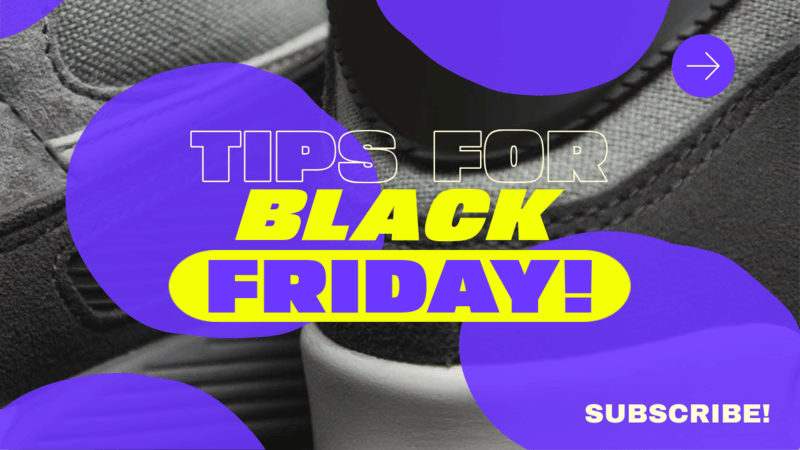 Youtube Thumbnail Template Featuring Black Friday Tips