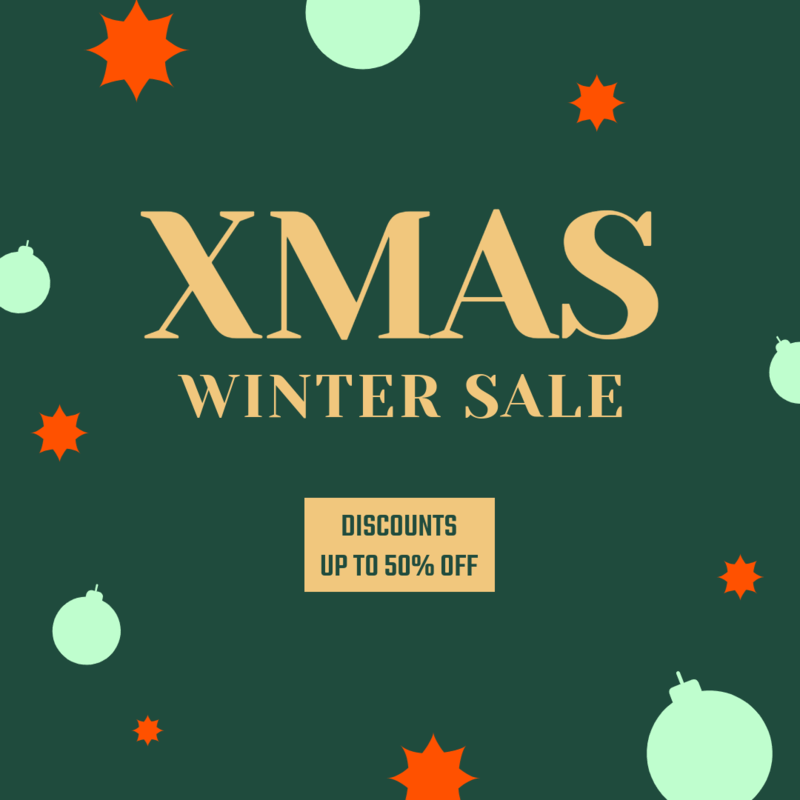 Ad Banner Design Template For A Christmas Sale With Festive Frames