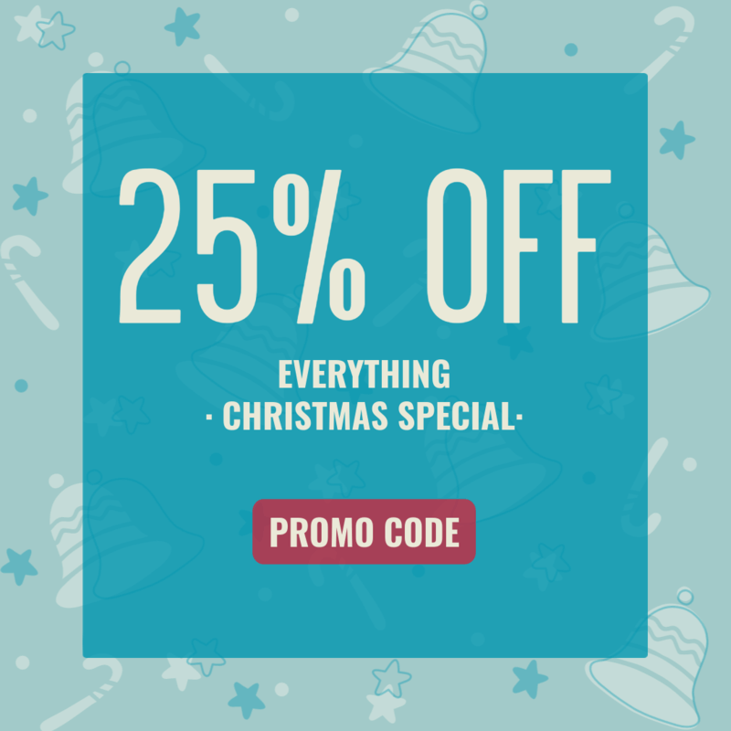 Ad Banner Template For A Christmas Special Discount Featuring An Illustrated Background