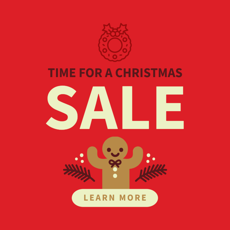 Christmas Banner Maker With Wreath Graphic For A Winter Sale