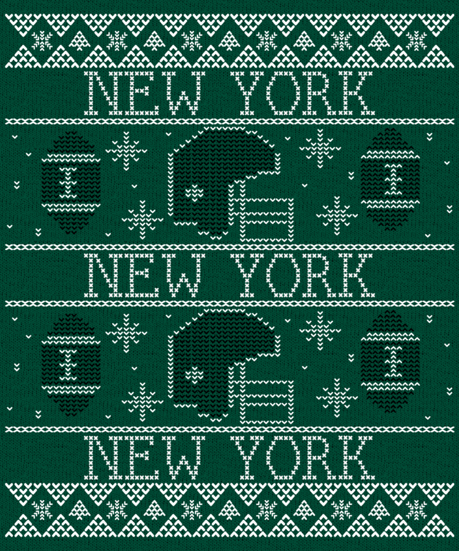 Football Inspired T Shirt Design Template With An Xmas Ugly Sweater Aesthetic