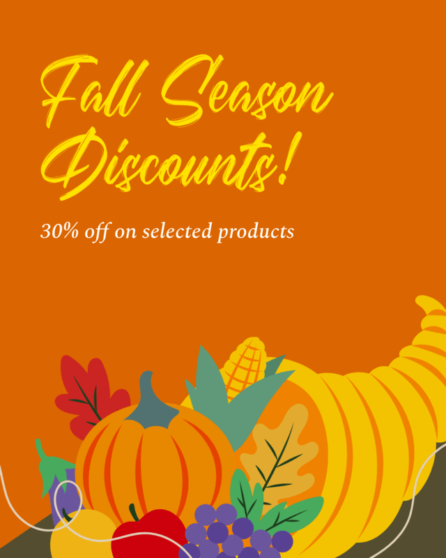 Instagram Post Template Featuring Illustrated Vegetables For A Fall Season Sale