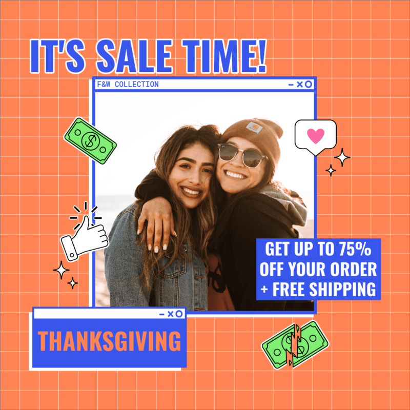 Instagram Post Template For A Cool Thanksgiving Ad