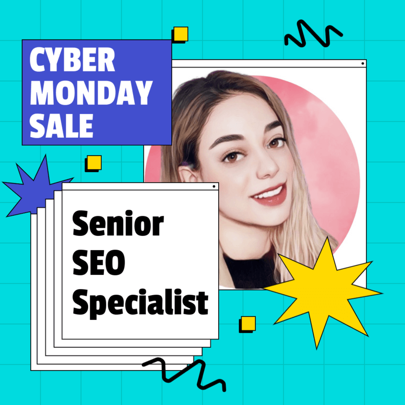 Instagram Post Template With Colorful Grid Layouts For Cyber Monday Sales