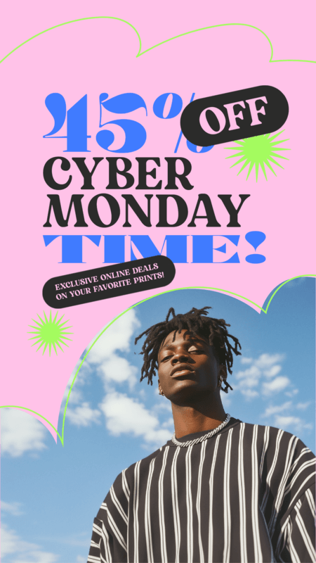 Instagram Story Template To Promote A Cyber Monday Special Offer 7039c