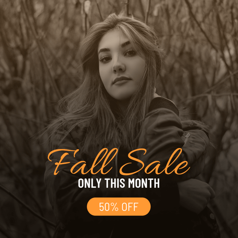 Online Banner Template For A Fall Promotion