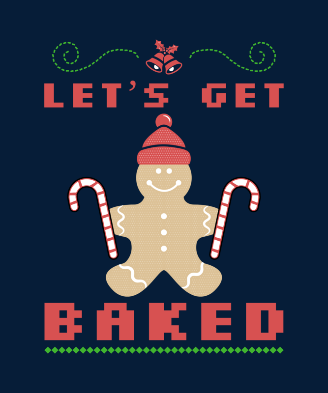 T Shirt Design Template For An Ugly Christmas Sweater