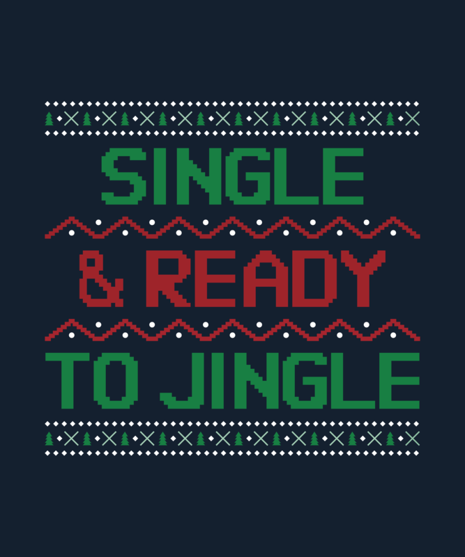 Ugly Christmas T Shirt Template With An Embroidered Sweater Look