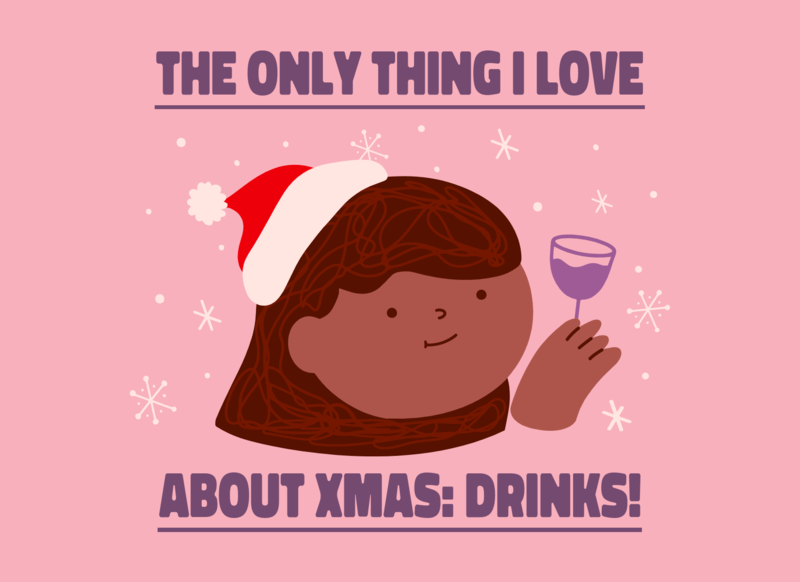 Greeting Card Creator Featuring A Fun Drinking Message For Xmas