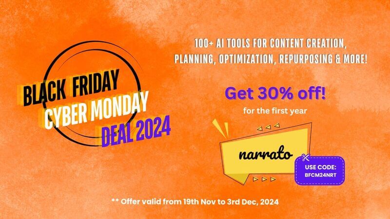 Narrato Brand Image For Cyber Monday Deals