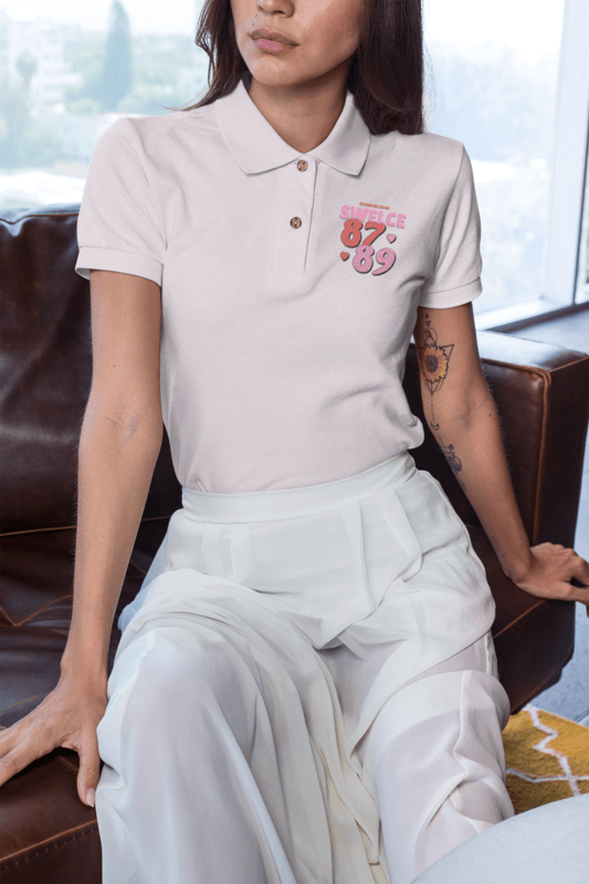 Polo Shirt Mockup Of A Trendy Woman In A Posh Pose