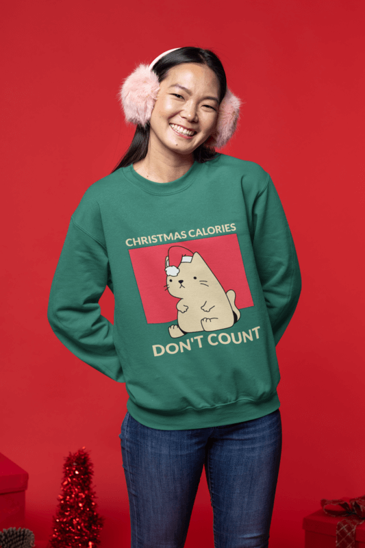 Sweatshirt Mockup Featuring A Happy Young Woman Wearing Earmuffs