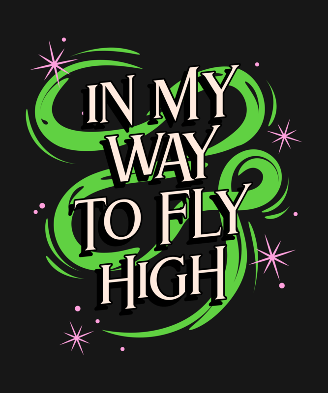 T Shirt Design Maker Featuring A Quote Inspired By A Witch Musical Film