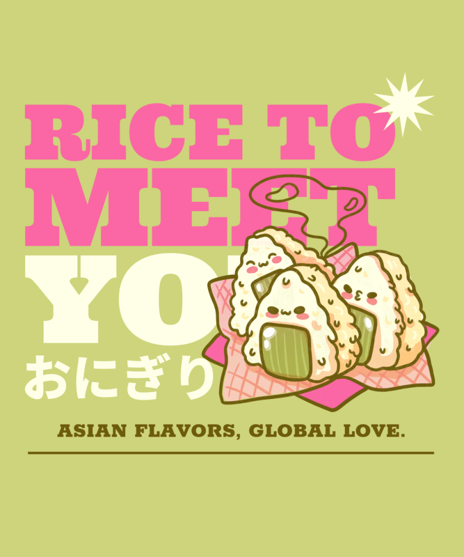 T Shirt Design Maker With Kawaii Illustrated Asian Food