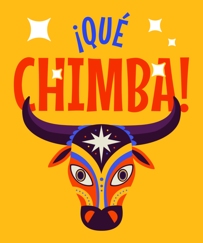 T Shirt Design Template Featuring A Colorful Bull Graphic And A Colombian Slang