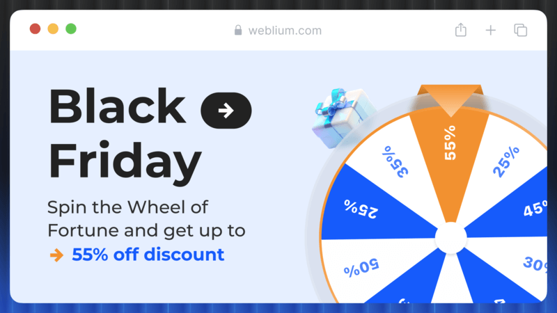 Weblium Brand Image For Cyber Monday Deals