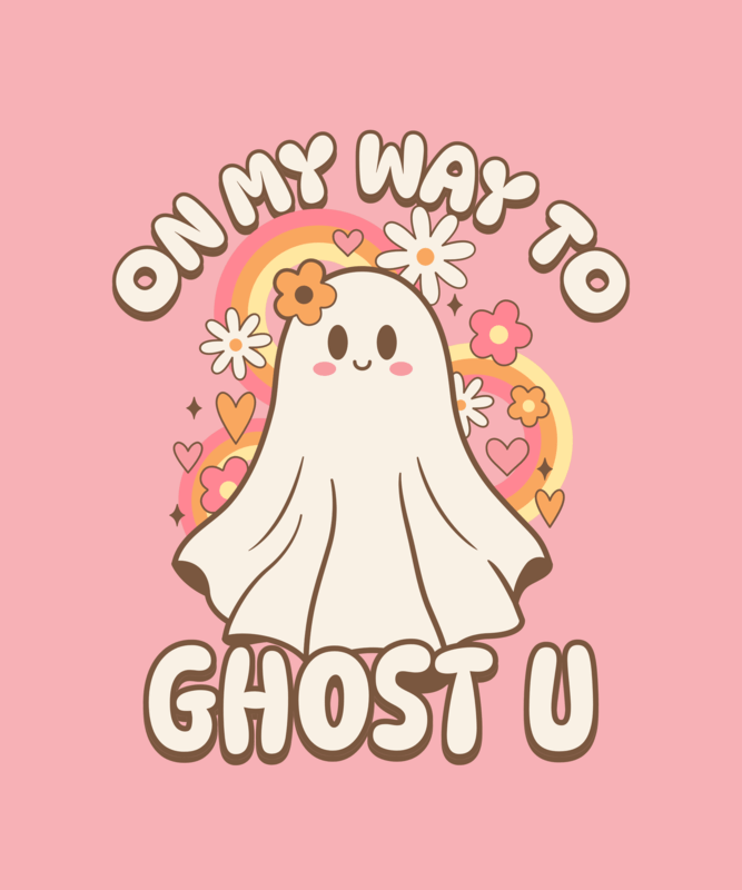 Illustrated T Shirt Design Template Featuring A Ghosting Quote For Single's Day