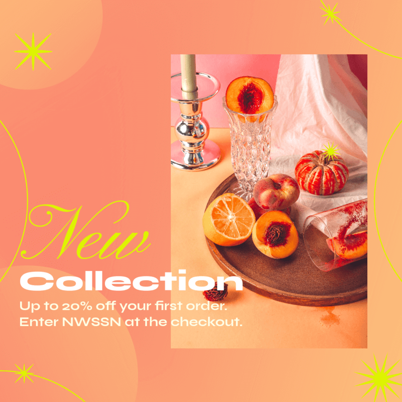 Instagram Post Template For A POD Home Decor Brand's New Peach Fuzz Inspired Collection