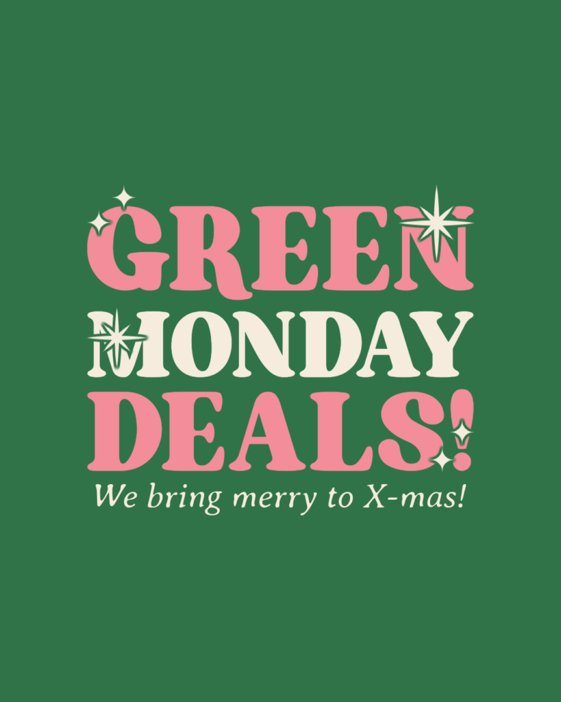 Instagram Post Template Promoting A Green Monday Last Minute Deals