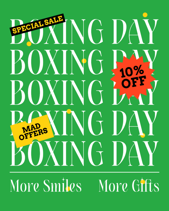 Instagram Post Template With Repetitive Text To Promote A Boxing Day Sale