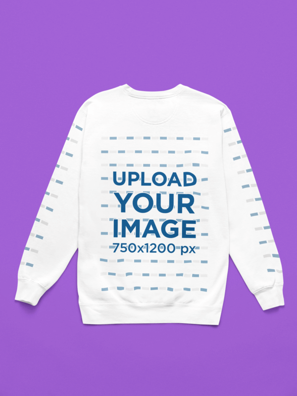 Mockup Featuring A Comfort Colors Sweatshirt With Customizable Sleeves Over A Solid Surface