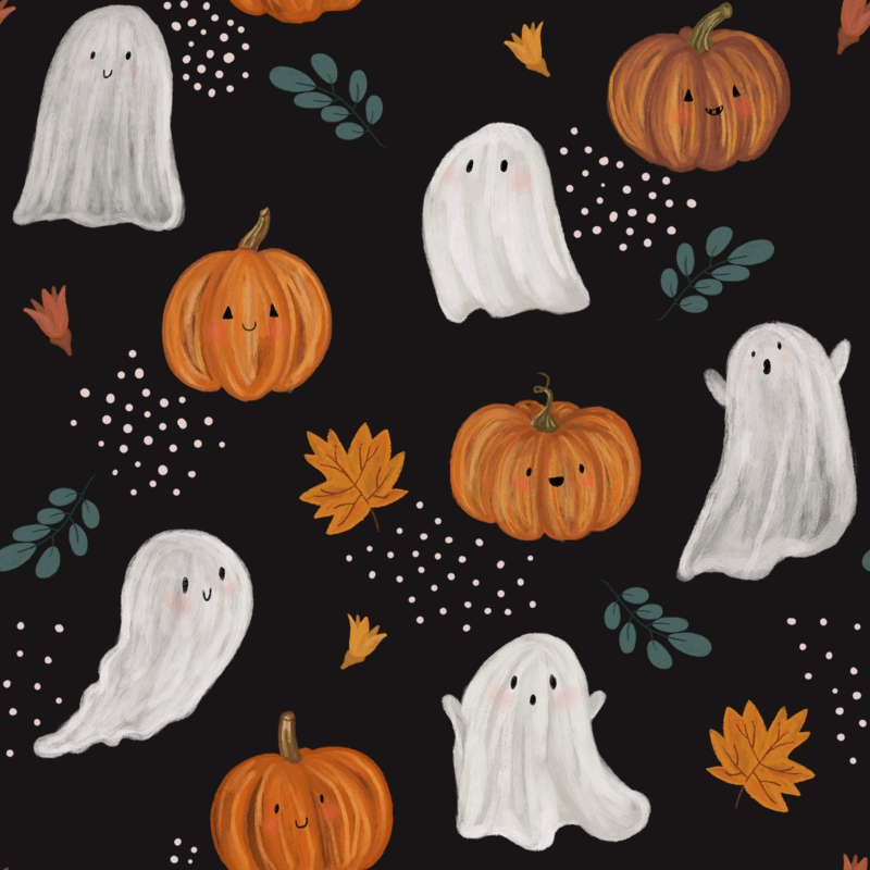 Print Pattern Design Template Featuring A Halloween Inspired Theme