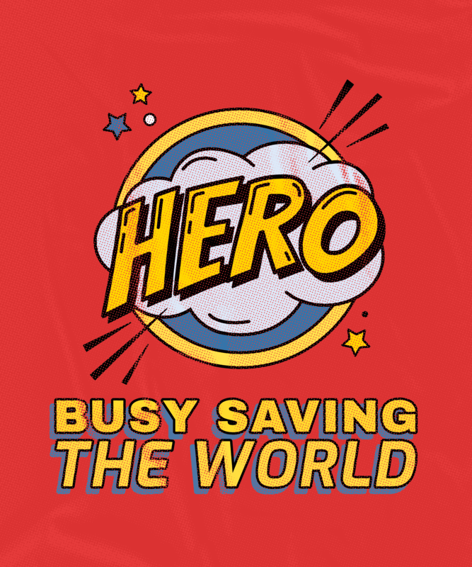 Superhero Themed T Shirt Design Template With A Cool Comic Style Quote