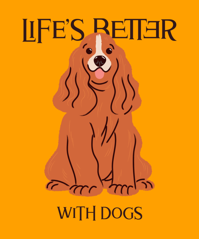 T Shirt Design Template With A Cute Dog Design And A Pet Quote