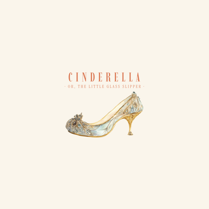 T Shirt Design Template With A Slipper Inspired By A Fairy Tale