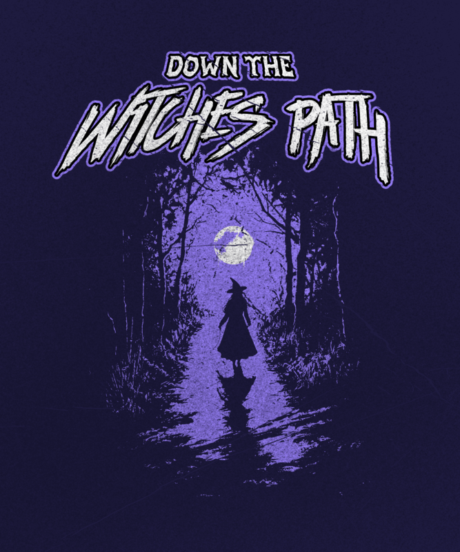 T Shirt Design Template With An Esoteric Style Inspired By A Witches Coven Show