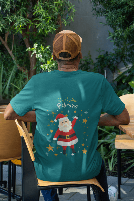 Back View Mockup Of An Elderly Man Wearing A Bella Canvas T Shirt