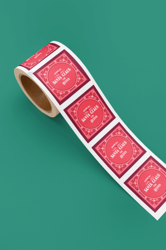 Branding Stickers Mockup Featuring A Green Background