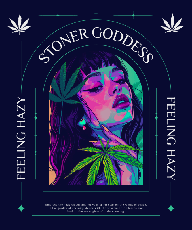 Cannabis T Shirt Design Generator With Ai Themed Girly Graphics