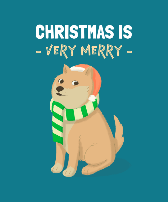 Cheems Inspired Christmas T Shirt Creator Featuring A Meme Dog