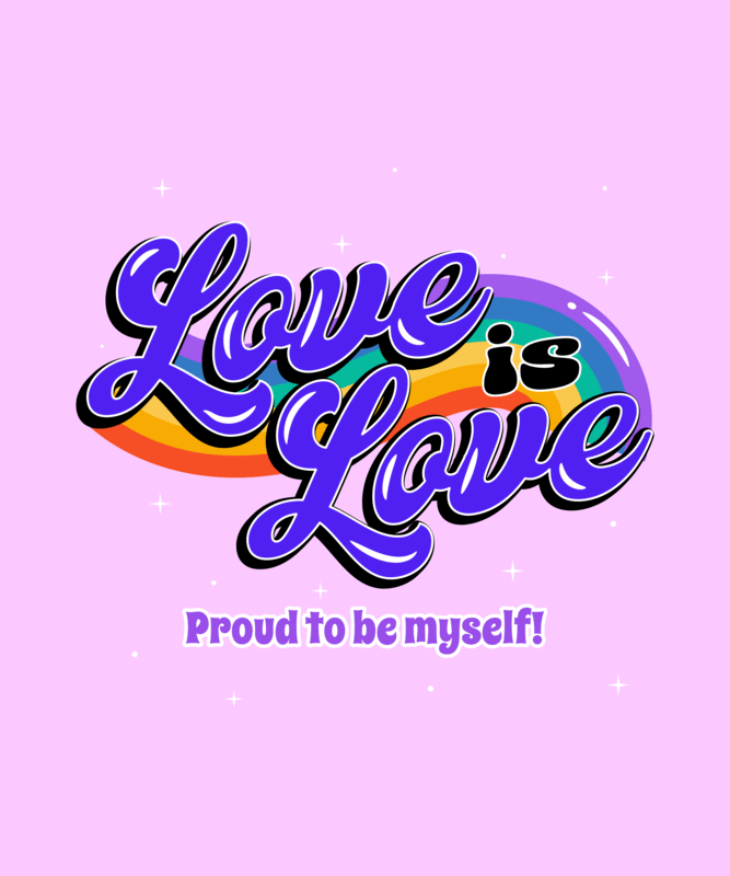 Colorful T Shirt Design Maker Featuring Lgbt Themed Quotes