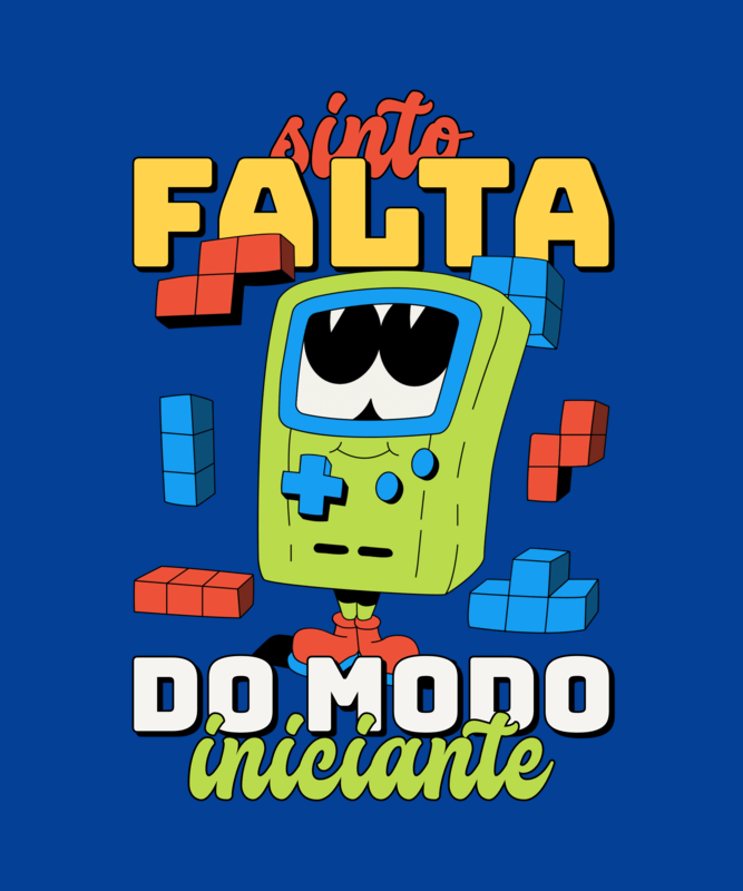 Colorful T Shirt Design Maker With A Retro Gaming Device Cartoon