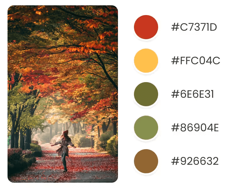 Fall Color Palette For Holiday Trends Inspired By Fall Scenery