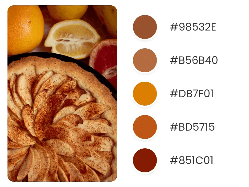 Fall Color Palette For Holiday Trends Inspired By Thanksgiving Food