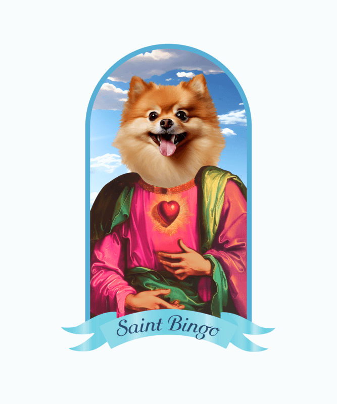 Funny T Shirt Design Generator With A Cute Puppy In A Saint's Body