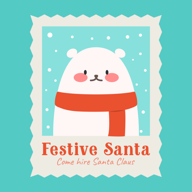 Logo Template For A Hiring Santa Agency With A Bear Graphic