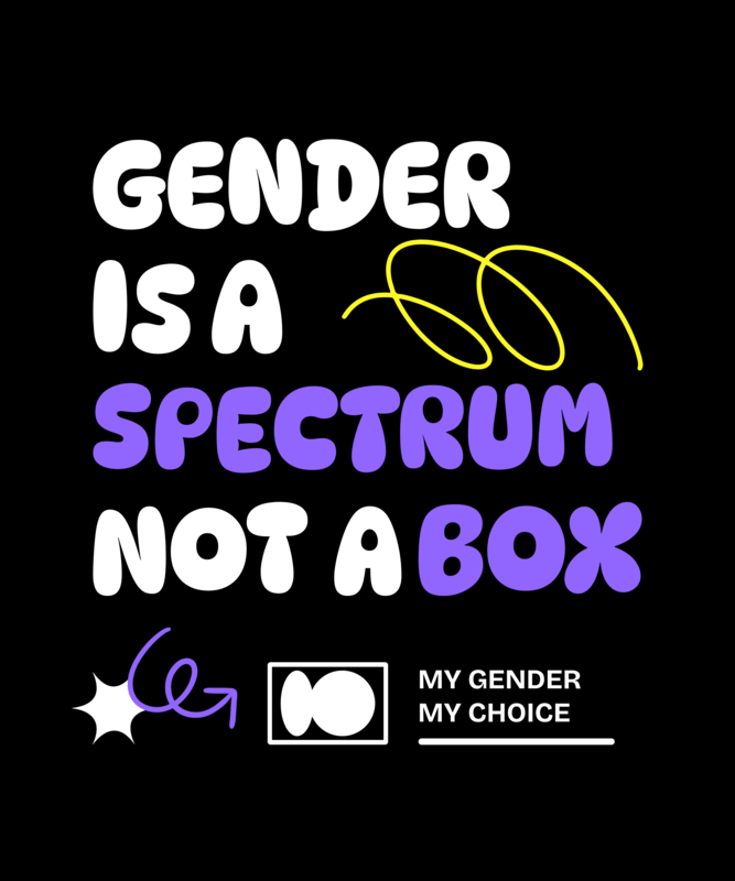 T Shirt Design Generator Featuring A Non Binary Themed Quote About Genders