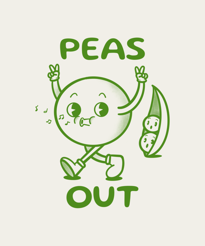 T Shirt Design Maker Featuring A Funny Cartoonish Pea