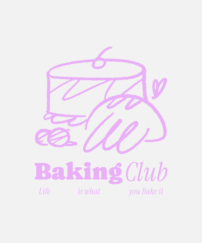 T Shirt Design Maker For A Baking Club Featuring Pastries Graphics