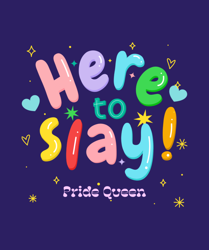 T Shirt Design Template Featuring A Positive Quote For Pride Month