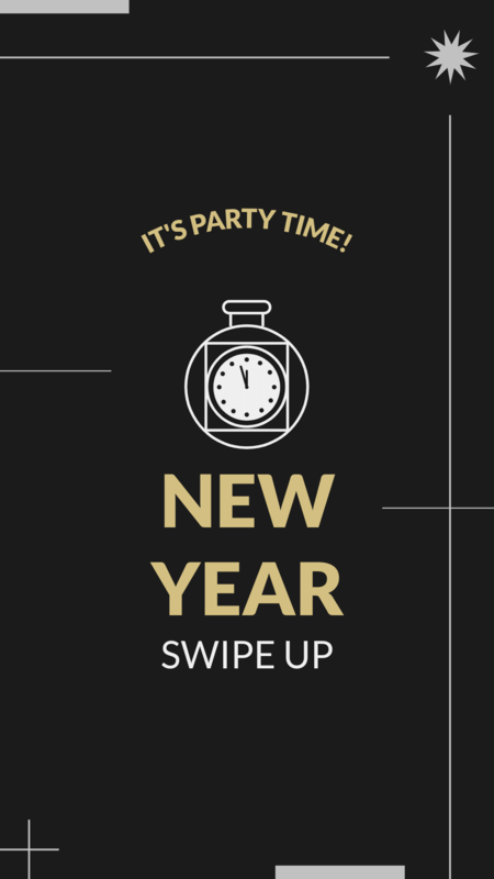 Instagram Story Template To Announce A New Year's Party